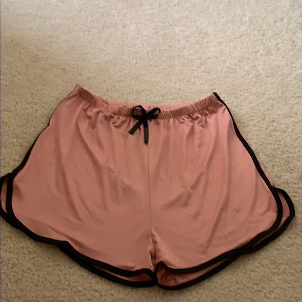 pink and black shein shorts